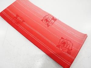 薔薇模様織り出し　浴衣帯